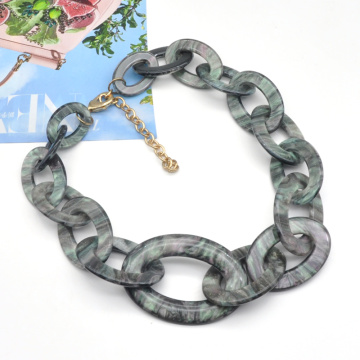 COLECCIÓN SPRING SPRING Summer Special Special Starry Sky Green Acrylic Chunky Cabklace